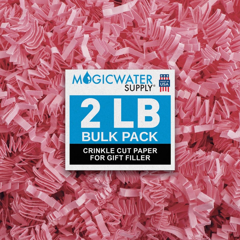 MagicWater Supply MagicWater Crinkle Cut Paper for Gift Baskets - 2LB - Light Pink - Perfect for Shredded Paper Filler, Basket Filler, Gift Boxes, Bridesmaid Gifts, Christmas Stuffers & More â€“ Ideal for All Occasions - Image 1
